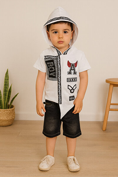 ARAS Σετ κουκούλα με τζιν σορτς