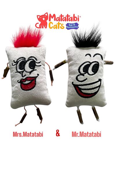 MATATABİ CATS Mrs. Matatabi Natural, Sound, Fabric Cat Toy 12 Cm (Does Not Contain Catnip/Herb)