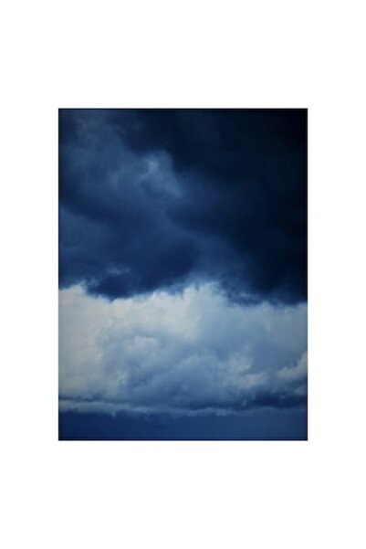 OEM Tablou Canvas, "Furtuna se apropie deasupra cerului", Nor, Intuneric, Alb...