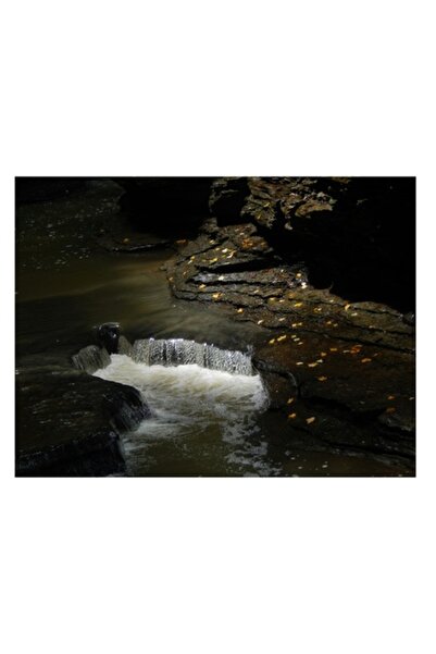 OEM Tablou Canvas, Cascada ascunsa in umbra toamnei, 90 x 50 cm