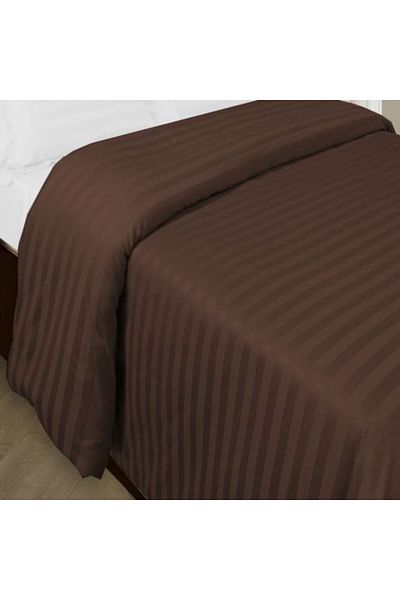 HomePuls Damask Polycotton Quilt Cover for One Person, 140 x 220 cm, Brown