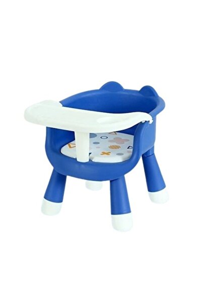 Camy Scaun înalt pentru copii, 2 în 1, tavă detașabilă, spătar ergonomic, +6 luni, înălțime 36 cm, albastru