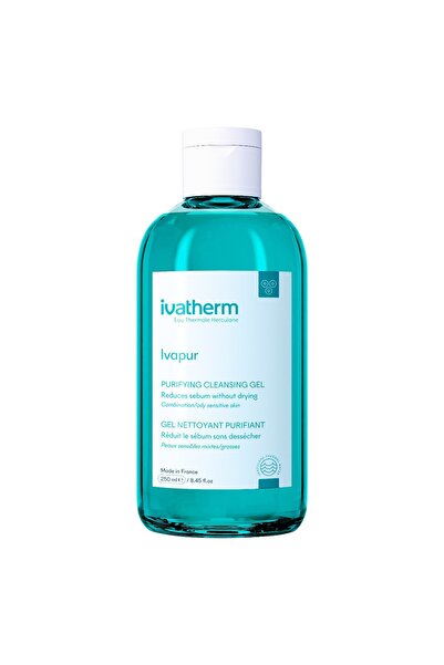 IVATHERM Ivapur Foaming Cleansing Gel, Ivatherm, for Oily Skin with Acne, Purifies and Reduces Inflammation,