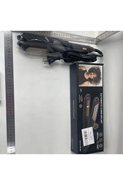 TnsAround Ceramic Hair Curler Plate, Max 210°C, LED, 2 Temp Settings, Lock, 31x3.5 cm, Black