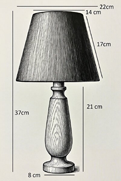571 Store Magnolia Table Lampshade Wooden Body Fabric Headboard Decorative Table Lamp Night Light