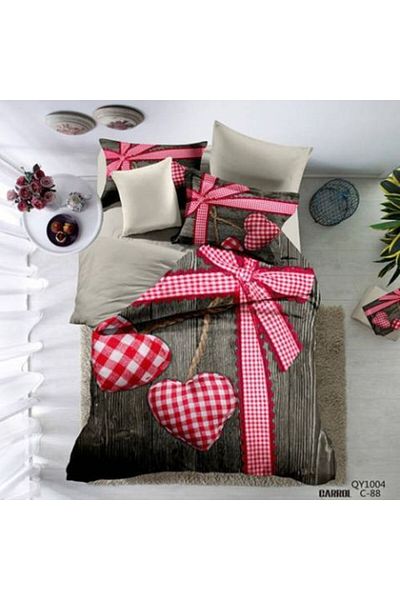 Ralex Double Bedding Poplin Percalle Printed 100% Cotton, 4 pieces, sheet 240 x 260 cm, duvet cover 200 x