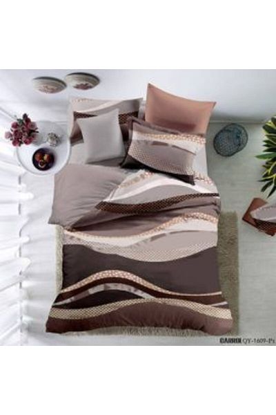 Ralex Double Bed Linen Poplin Percale Printed Cotton 100%, 4 Pieces, Sheet 240 x 260 cm, Duvet Cover 200 x