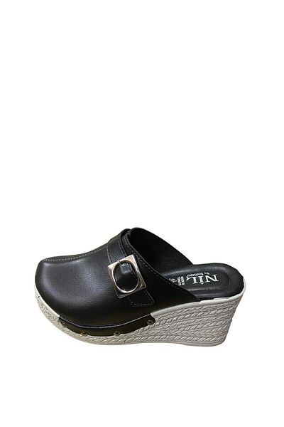 Daye Women's Wedge Platform Heeled Closed Front Slippers