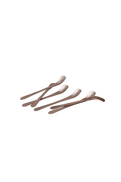 NETAVANTAJ Destino Plain Shiny Silver Coffee Spoon Set 6 Pieces