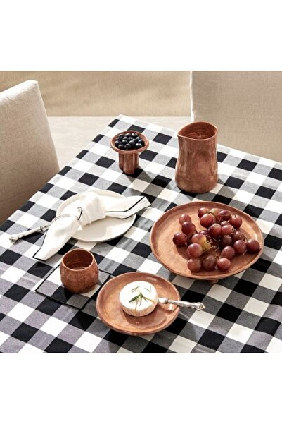 DEVRİM OLİVYA TEKSTİL 1St Class Black and White Thick Checkered Table Cloth, Picnic Cloth, Table Cloth