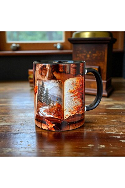 mug shop Library Book Quality Porcelain Design Mug - Gift Book Black Mug Cup