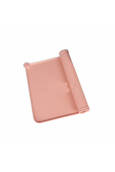 Flippy silicone pet mat, for water and food bowls, non-slip, raised edges, 48.5x30 cm, Pink