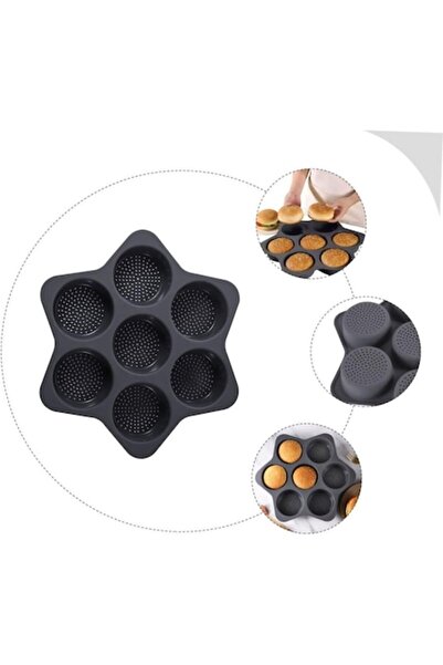 Primlife Forme de copt din silicon, 7 forme rotunde pentru burgeri și produse...