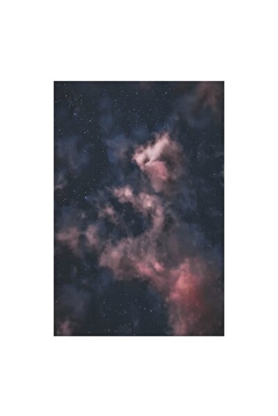 OEM Pictură pe pânză, „Nori roz în noaptea înstelată”
