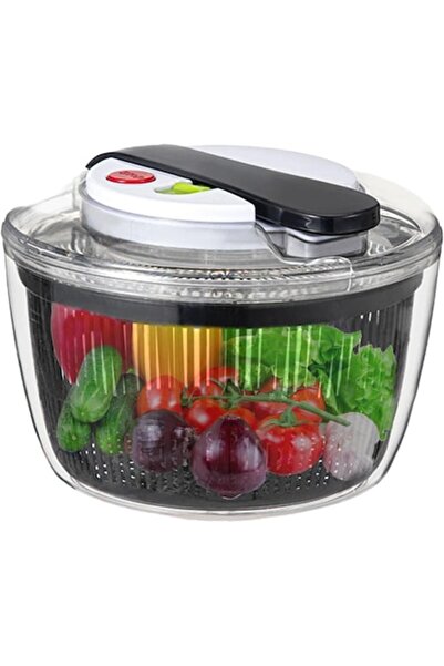 Primlife Uscător manual pentru salate și legume, plastic, 16x15x21 cm, capaci...