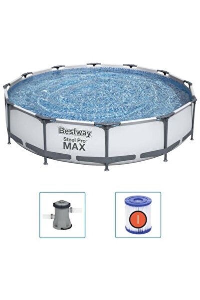 Zakito Europe Piscina Steel Pro MAX, Zakito Europe, Otel/Tritech, 366x76cm, Gri