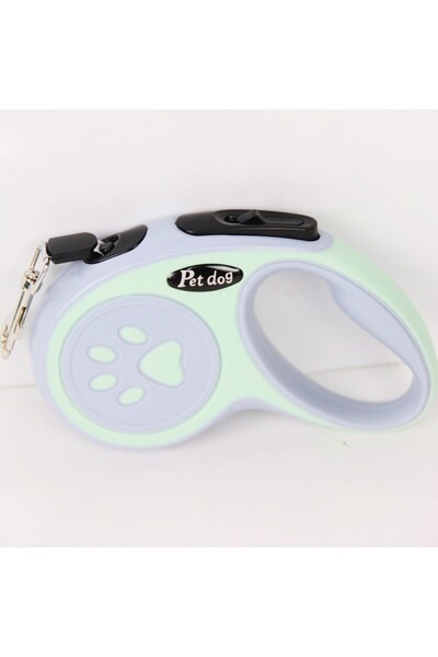 Flippy Retractable Dog Leash, 3 m, 20 kg, ABS, Green/Blue, 8x12x4 cm