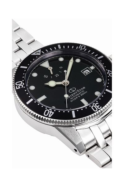 Orient Star Ceas automat bărbătesc negru, Orient F6N47, rezervă de mers de 50 de ore, oprire secundă, indicator rezervă de mers