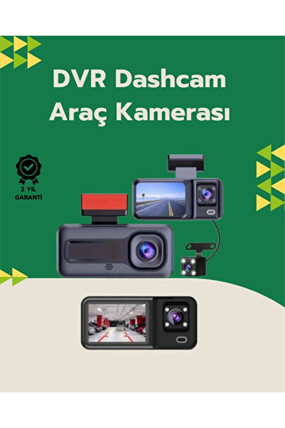 GrifinStore Tam Kapsamlı Araç Güvenliği: 3 Kameralı Full HD Kayıt Sistemi ile Ön, İç ve Arka Görüş