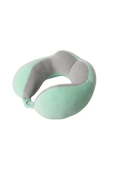 FEN Travel Pillow for Neck, Cotton, 4 Humps for Comfort, Green