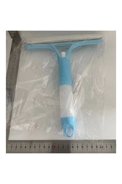 Flippy Racletă de curățare, rabatabilă, multifuncțională, pulverizator, racletă din silicon, burete, 21,5x25,7 cm, albastră