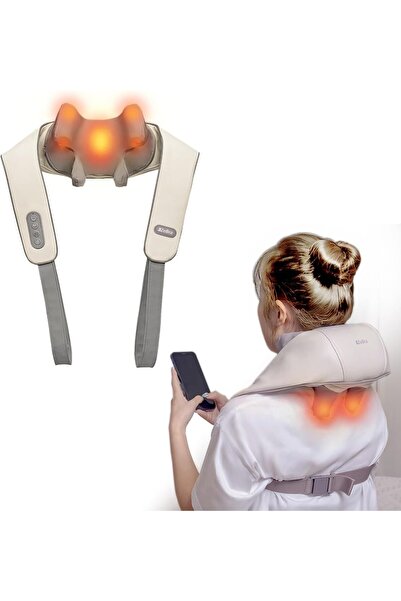 SUKILO جهاز تدليك الرقبة والكتف بالحرارة، 8 نقاط تدليك عميقة، جهاز تدليك الظه...