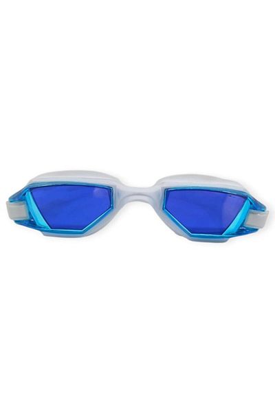 Budi Mirrored Swimming Goggles Silicone Blue - 1765