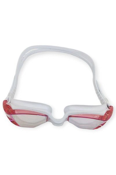 Budi Mirrored Swimming Goggles Silicone Red - 1765