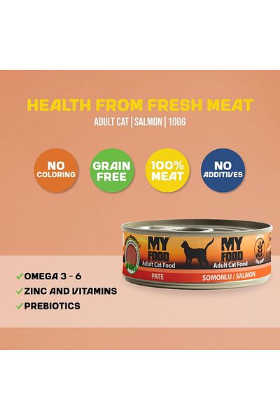 My Food MyFood Adult Cat Salmon, Urinary & Sterilized, Grain Free, 100Gr