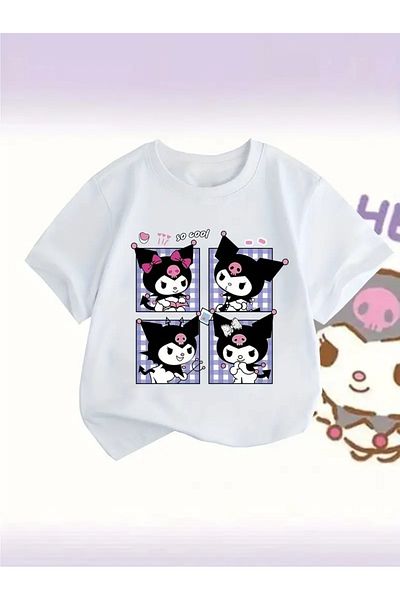 Touz Moda Kuromi Kids Design Unisex Oversize T-Shirt
