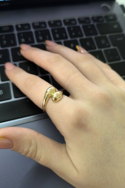 Aslı Gold Drop Damla Model Altın Yüzük