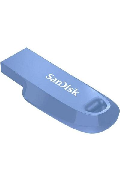 SanDisk ذاكرة فلاش Ultra Curve سعة 128 جيجابايت USB 3.2 Gen 1 باللون الأزرق الداكن SDCZ550-128G-G46NB