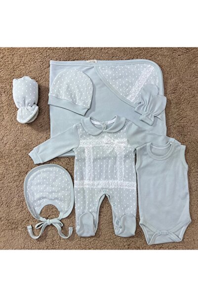 Royal 7li Bebek hastane çıkışı seti organik kumaş yenidoğan seti