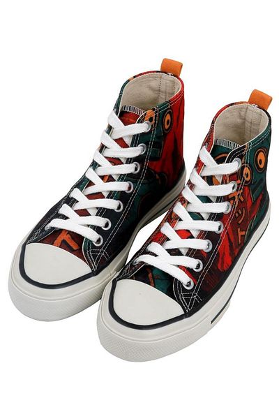Dogo Women's Vegan Multicolor High Sneakers - Robotto Design