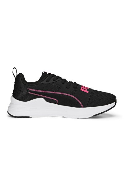 Puma Wired Run Pure Junior Lace Up Sneakers - Black & Pink