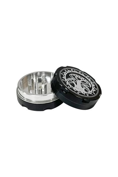 Black Leaf Grinder Black Leaf in box Mushroom aluminum black 2 Parts Ø38mm