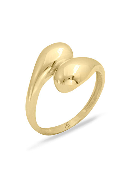 Aslı Gold Drop Damla Model Altın Yüzük