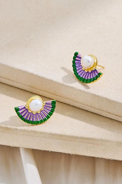 New Obsessions La Condamine Fan Earrings