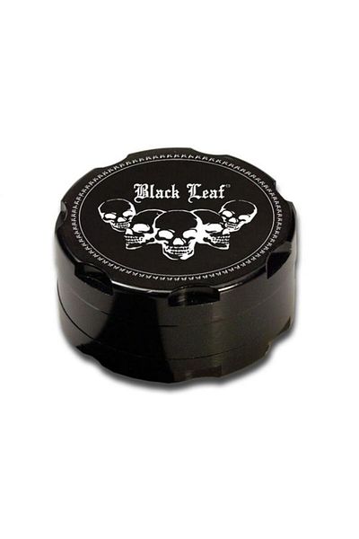 Black Leaf Grinder Black Leaf Skulls in aluminum box black 2 parts Ø38mm
