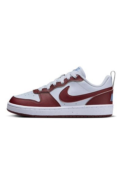 Nike Court Borough Low Recraft Shoes - Pure Platinum & Dark Team Red