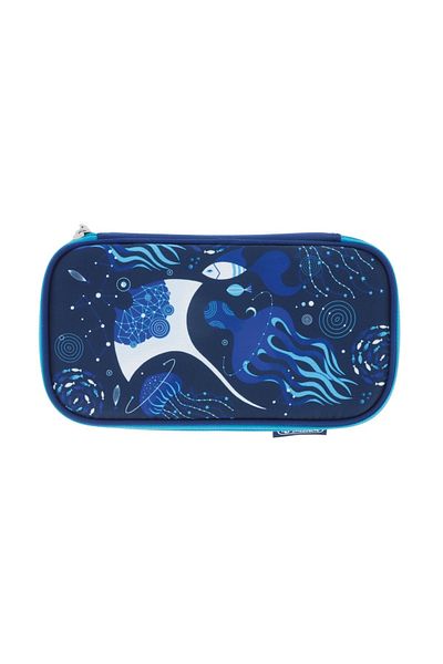 Herlitz Penar Etui Beatbox, Culoare Albastră, Dimensiune 22,5x12x7cm, Material Textil, Motiv Deep Ocean
