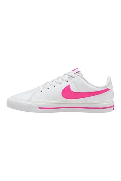 Nike Court Legacy Elastic Lace Shoes - White & Pink