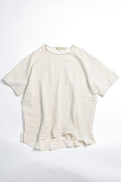 no7man Huston Khaki Striped T-Shirt