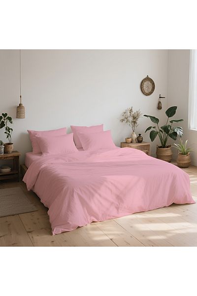kesenegore 4 Piece Elastic Sheet Cotton Ranforce Fabric Double Duvet Cover Set
