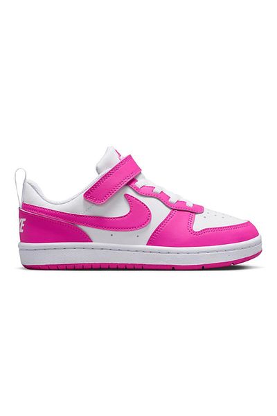 Nike Court Borough Low Recraft Kids Shoes - White/Laser Fuchsia