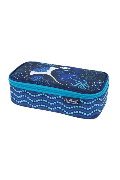 Herlitz Penar Etui Beatbox, Culoare Albastră, Dimensiune 22,5x12x7cm, Material Textil, Motiv Deep Ocean