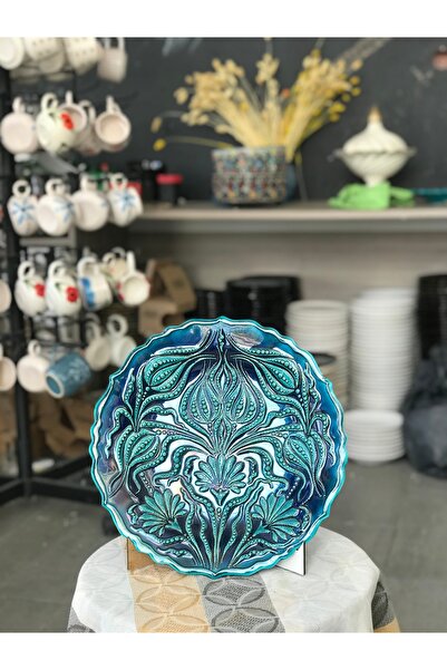 RGS HOMELİFE Χειροποίητο κεραμικό πιάτο τοίχου με σχέδιο τουλίπας – 31 εκ. σε...