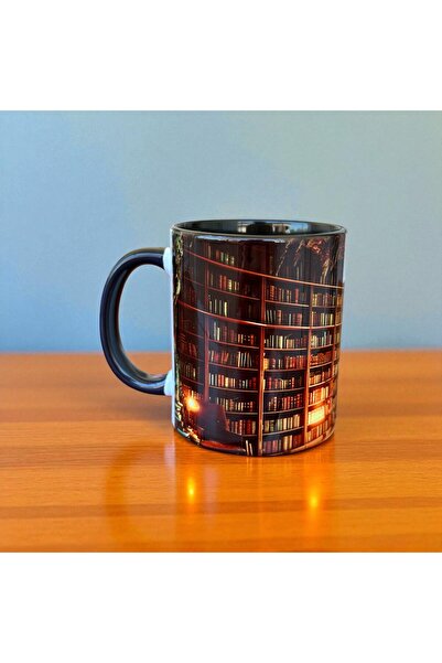 mug shop Library Quality Porcelain Design Mug - Gift Book Black Mug Cup
