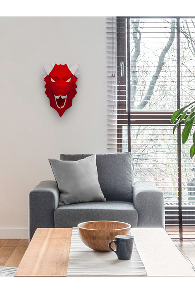 YSY AKROBAT AKROBAT 3D Ejderha Duvar Süsü | Çocuk Odası ve Ev Duvar Dekoru | Kendin Yap Duvar Sanatı