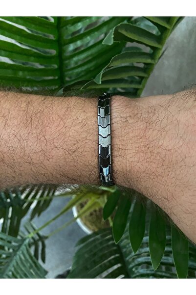 Byoz store Hematite Natural Stone Plate Men's Bracelet